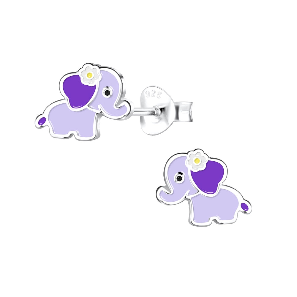 Children's Sterling Silver Super Cute Elephant Stud Earrings - Melchior Jewellery