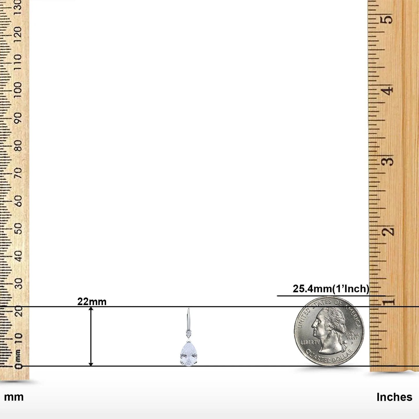 Sterling Silver CZ Pear Shaped Drop Earrings - Melchior Jewellery