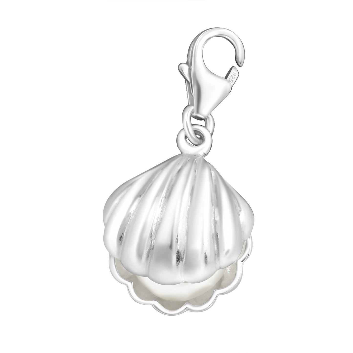 925 Sterling Silver Shell Clip On Charm - Melchior Jewellery