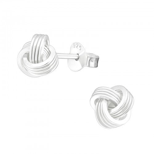 Sterling Silver 5mm knot Stud Earrings - Melchior Jewellery