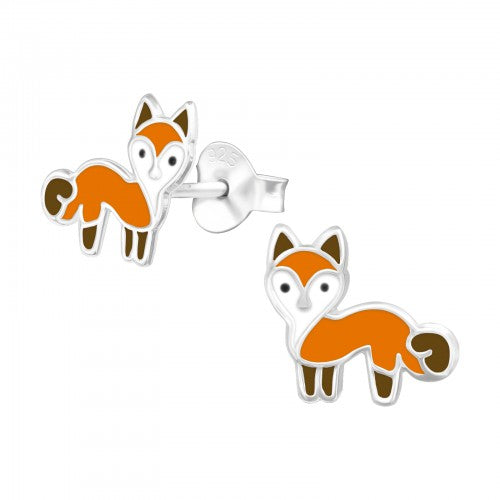 Children's 925 Sterling Silver Fox Stud Earrings - Melchior Jewellery