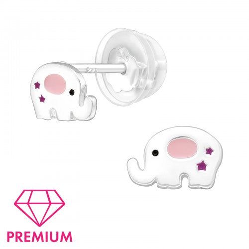 Children's 925 Sterling Silver Elephant Stud Earrings - Melchior Jewellery