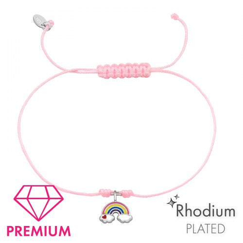 Children's Adjustable Sterling Silver Friendship Rainbow Bracelet - Melchior Jewellery