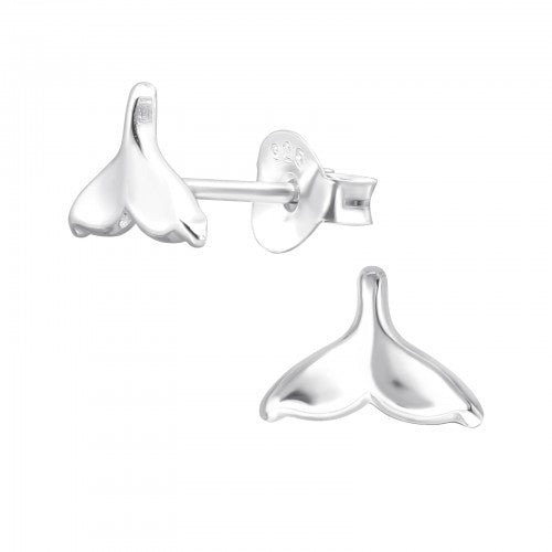 Children's Sterling Silver Whale's Tail Stud Earrings - Melchior Jewellery