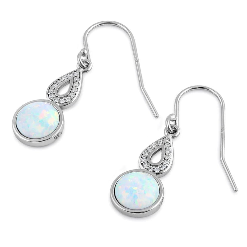 Sterling silver opal drop earrings online