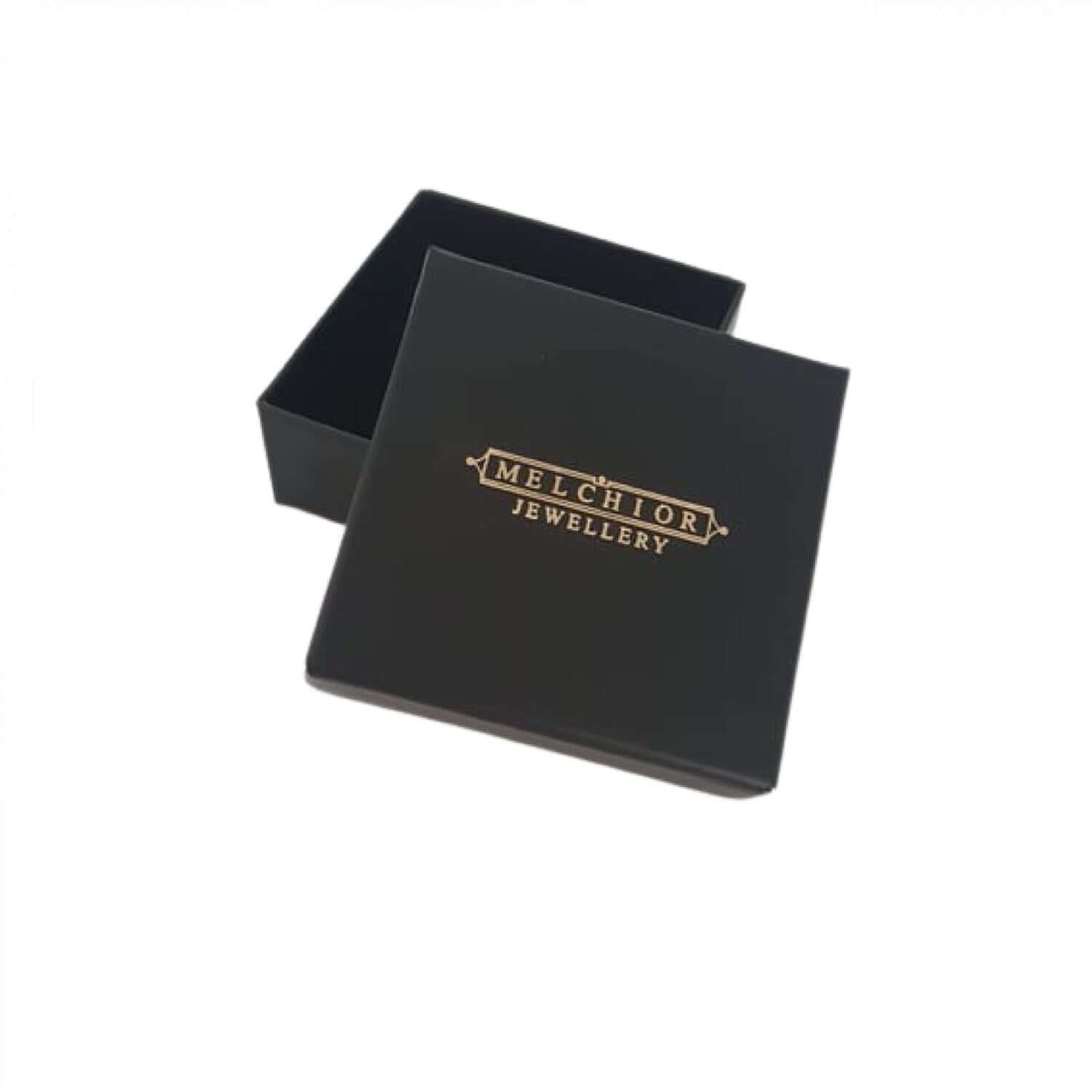 Melchior Jewellery black gift box for 925 silver plain heart pendant necklace