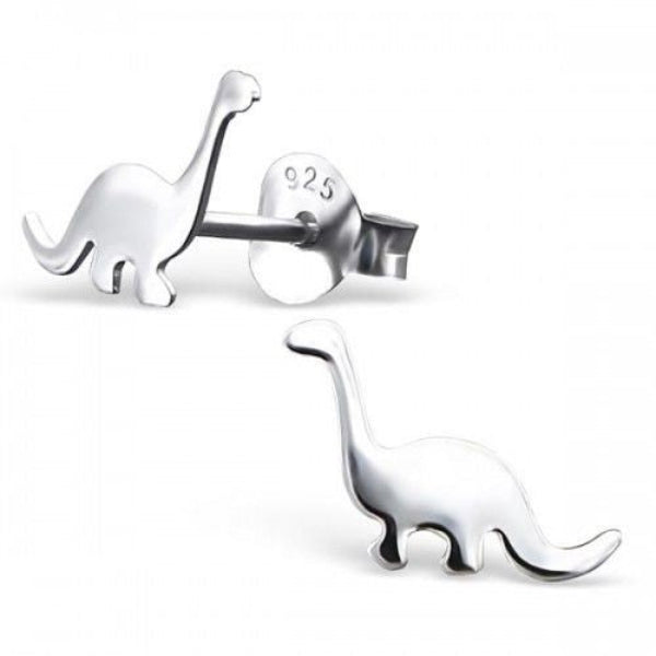 Melchior Jewellery sterling silver children's dinosaur stud earrings brontosaurus design