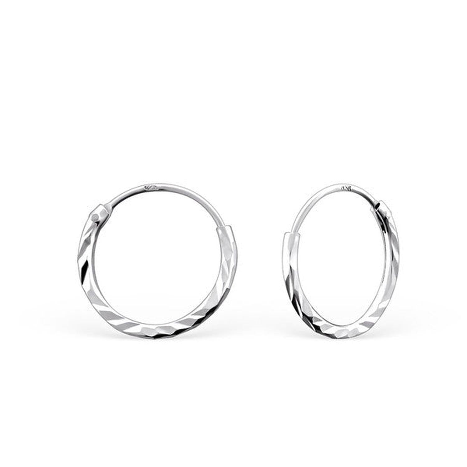Melchior Jewellery childrens sterling silver diamond cut hoop earrings small lightweight hoops for toddlers