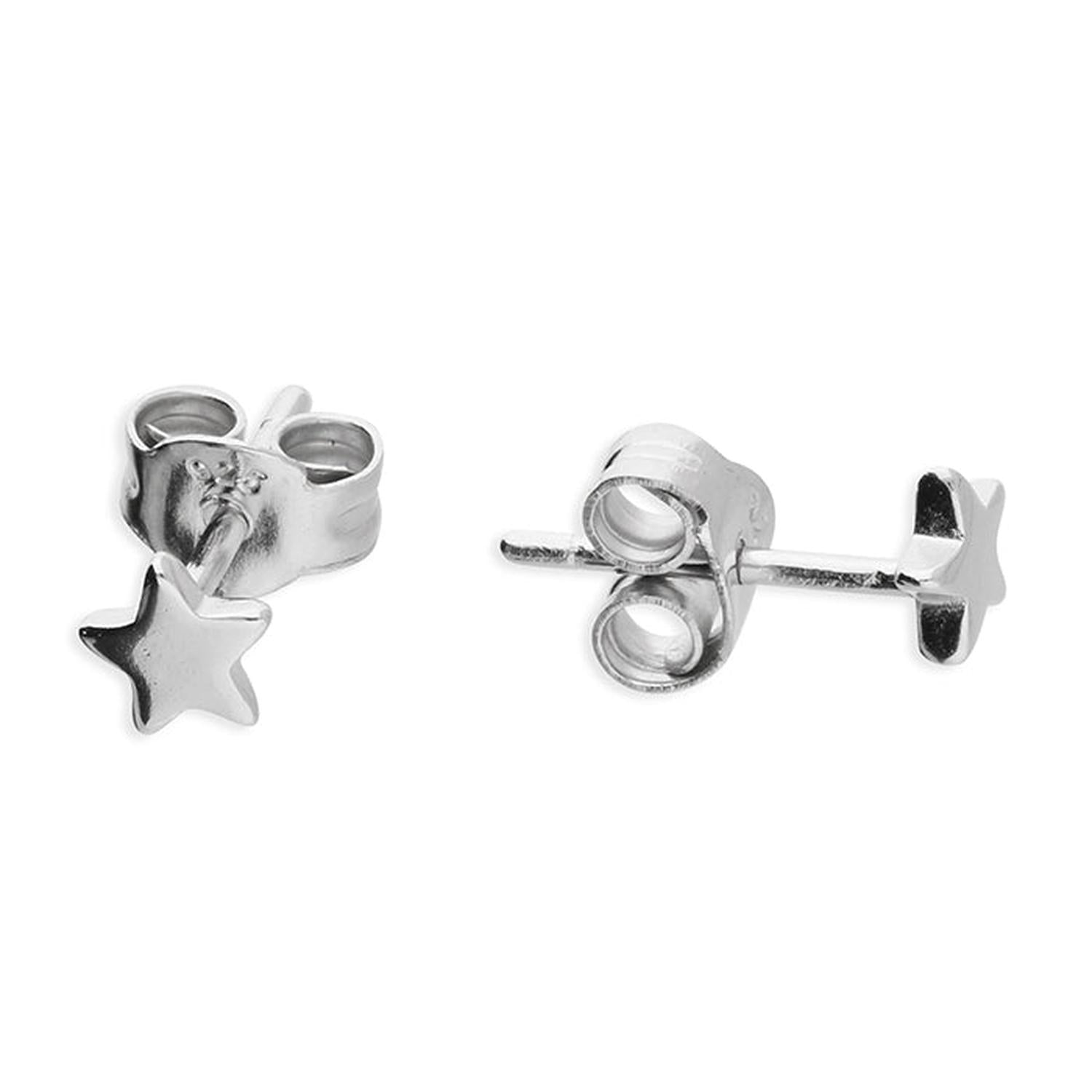 Melchior Jewellery silver Star Stud Earrings for women with polished star design