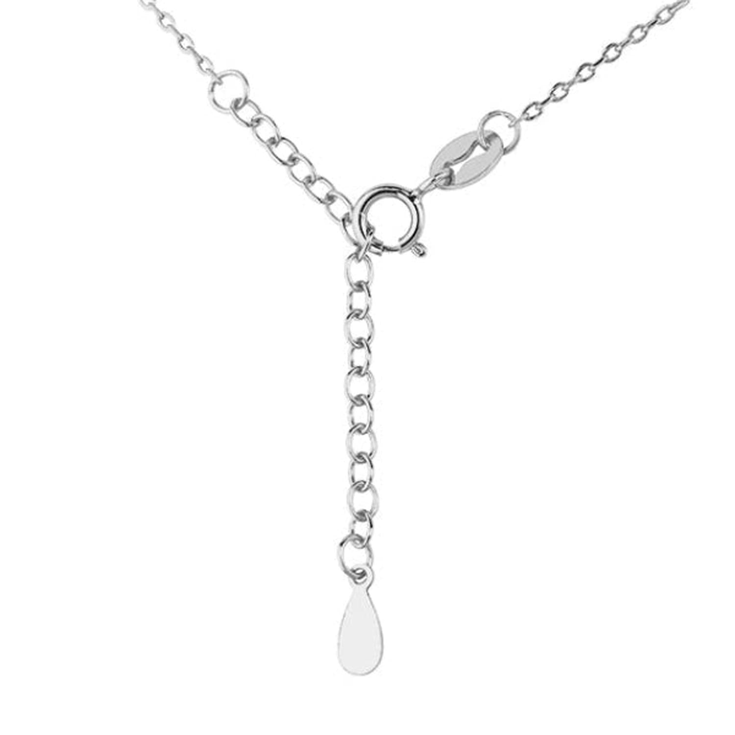 Close-up of the chain and clasp of the Sterling Silver CZ Star Pendant Necklace by Melchior Jewellery