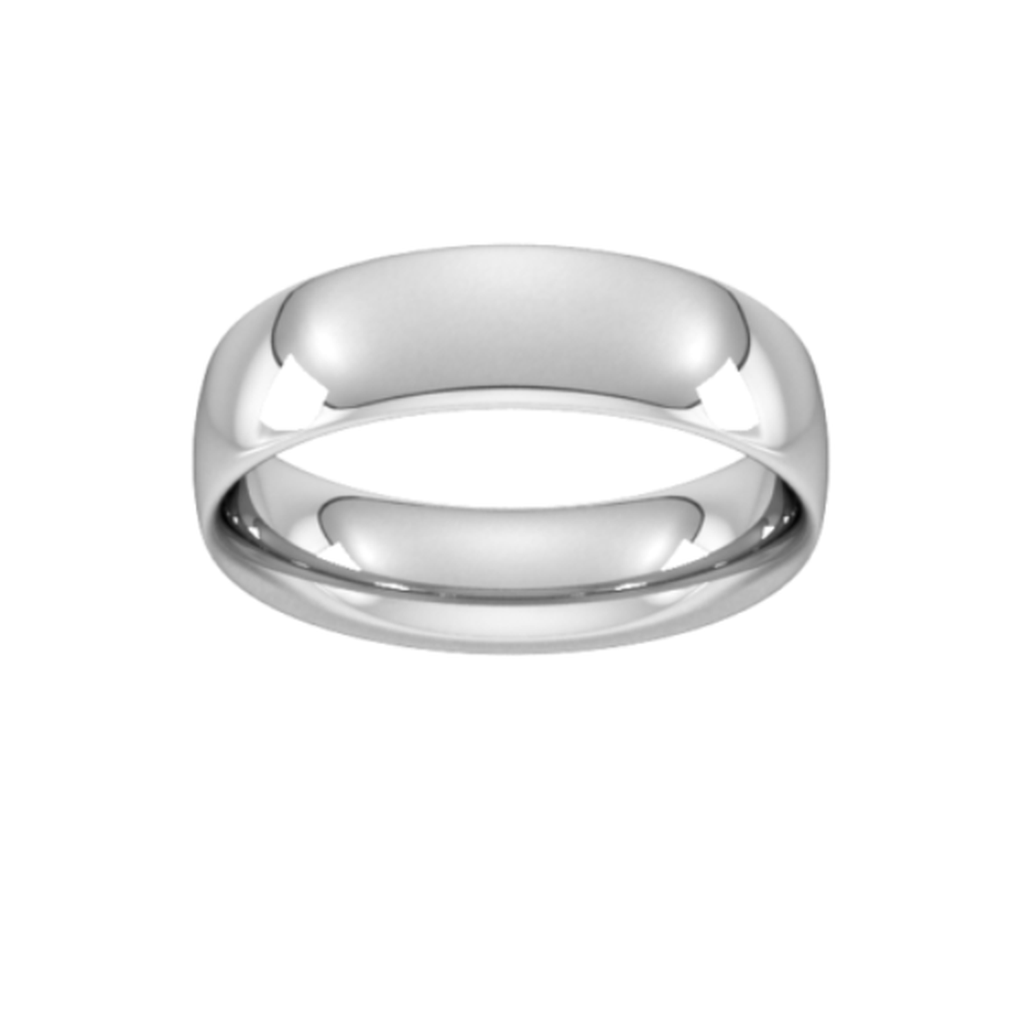Melchior Jewellery sterling silver d shape wedding ring with polished smooth finish
