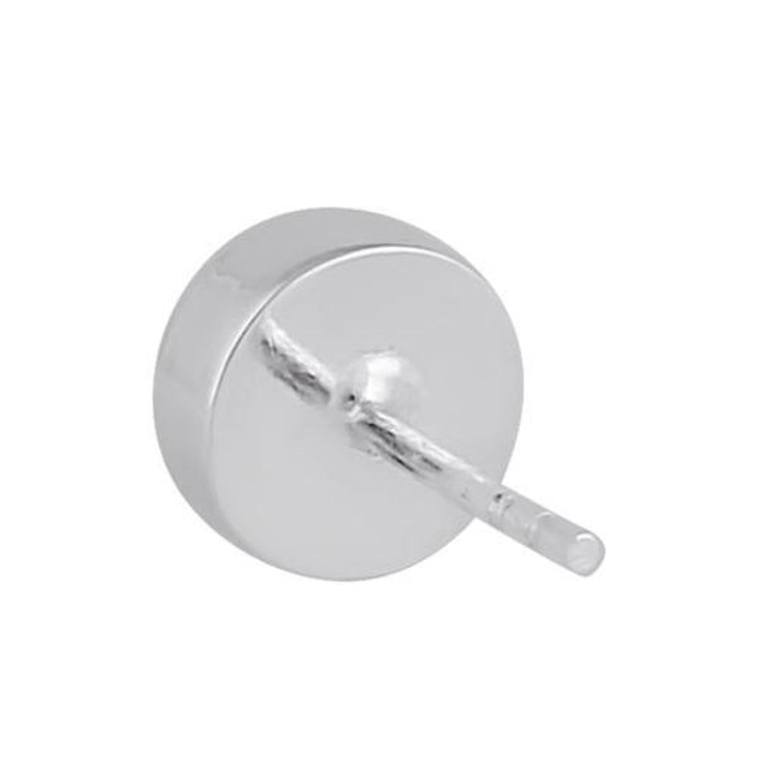 Melchior Jewellery sterling silver disc stud earrings close-up showing polished round design