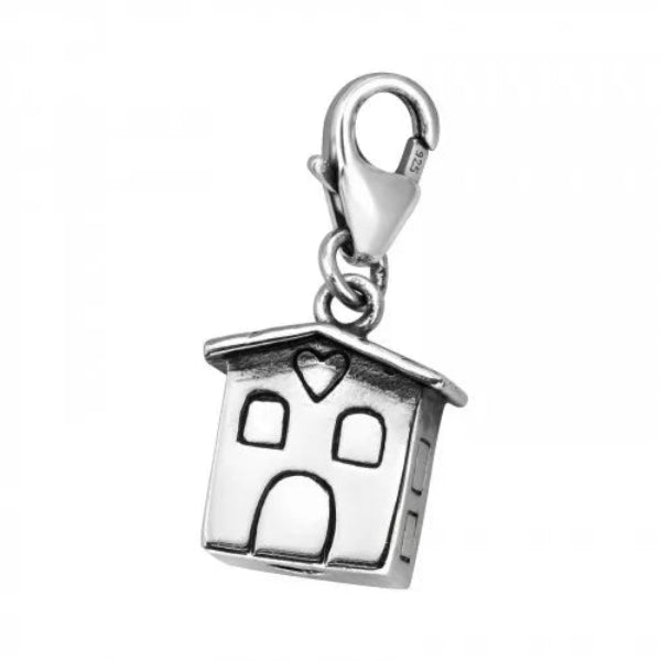 Melchior Jewellery sterling silver home sweet home charm clip on charm with house design