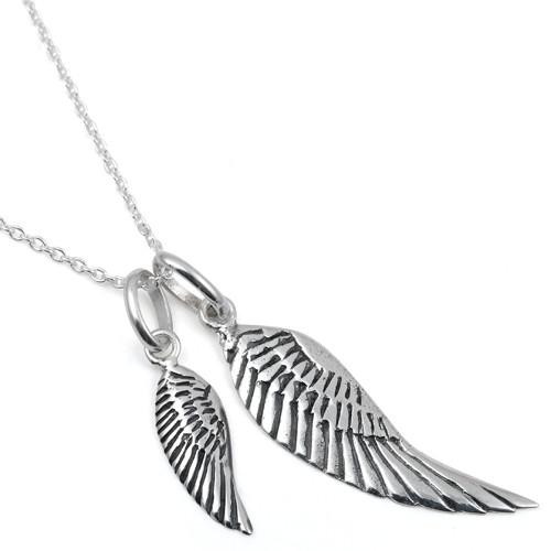 Sterling silver sale wing necklace