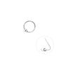 Sterling Silver 8mm Nose Ball Closure Ring