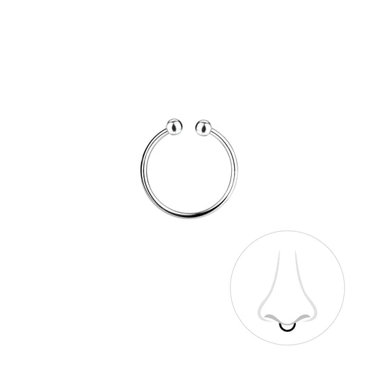 Sterling Silver 10mm Silver Septum Clip