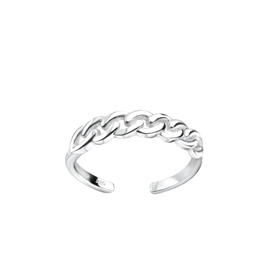 Sterling Silver Chain Like Toe Ring