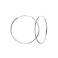 Sterling Silver 1.2mm Rhodium Plated Hoop Earrings - Choose your Size