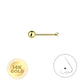 14K Solid Gold 2mm Ball Nose Stud with Ball End