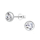 Sterling Silver 5mm CZ Solitaire Stud Earrings