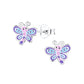 Kids Sterling Silver Multicolour Dragonfly Stud Earrings