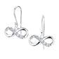 Sterling Silver Cubic Zirconia Infinity Drop Earrings