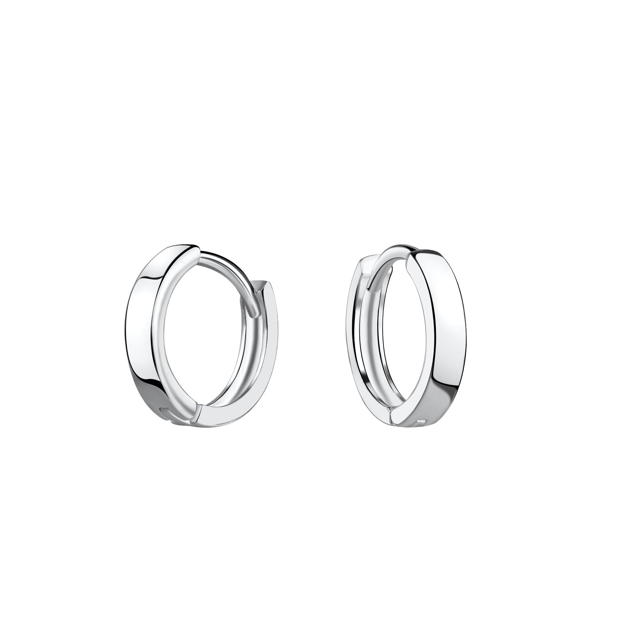 Sterling Silver 10mm Hinged Micro-Huggie Hoop - Melchior Jewellery 