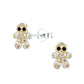 Children's Sterling Silver Gingerbread Man Stud Earrings