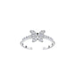 Sterling Silver CZ Butterfly Toe Ring