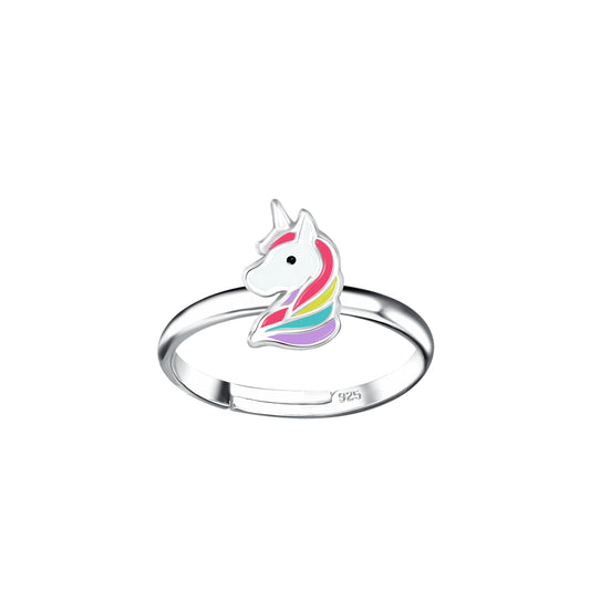 Children's Sterling Silver Adjustable Unicorn Ring