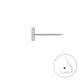 Sterling Silver CZ Bar Straight Nose Stud