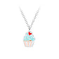 Children's Sterling Silver Colourful Cupcake Necklace