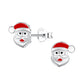 Children's Sterling Silver Santa Christmas Earrings