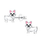 Children's Sterling Silver chihuahua Dog Stud Earrings