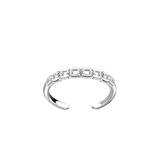 Sterling Silver Chain Toe Ring