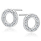 Sterling Silver Round CZ Stud Earrings - Melchior Jewellery 