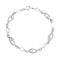 925 Sterling silver White CZ Fancy Bracelet