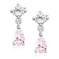 Sterling Silver Pink CZ Drop Earrings - Melchior Jewellery 