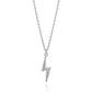 Sterling Silver CZ lightning Necklace