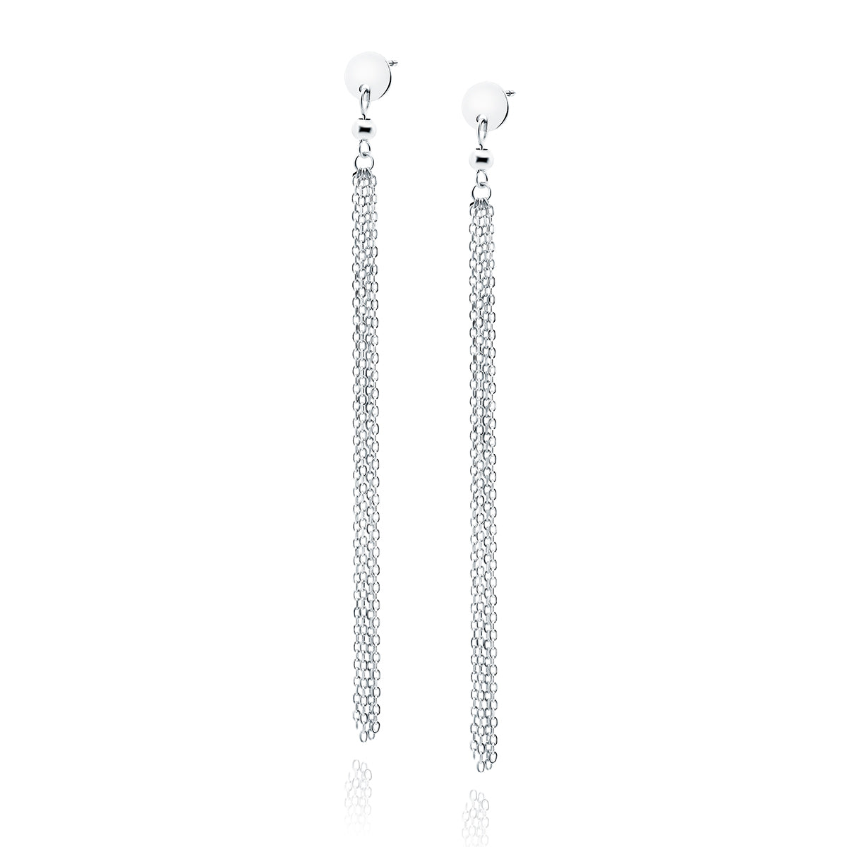 Sterling Silver Chain Drop Earrings