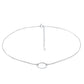 Sterling Silver Circle Choker Necklace