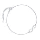 Sterling Silver Cubic Zirconia Infinity Bracelet With Pulse - Melchior Jewellery 