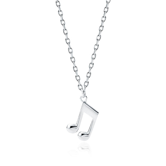 Sterling Silver Music Note Necklace