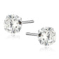 Sterling Silver Clear CZ 7mm Round Stud Earrings - Melchior Jewellery 