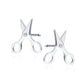 Sterling Silver Small Scissors Stud Earrings - Melchior Jewellery 
