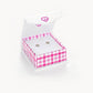 14k gold kids flower earrings by In Season Jewellery in pink checkered gift box