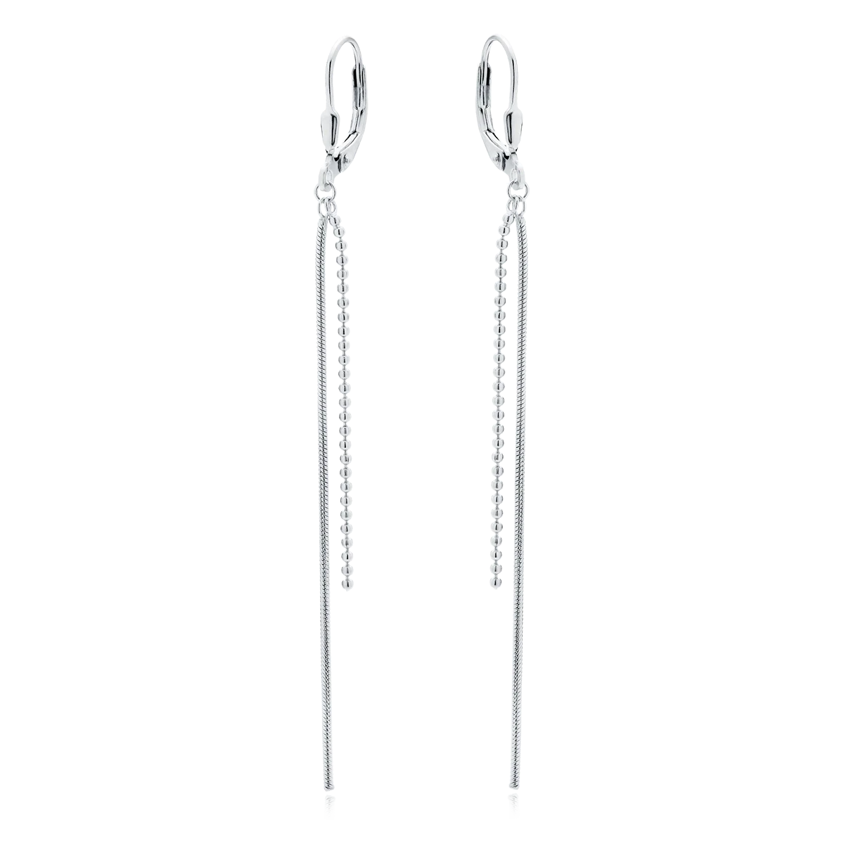 Sterling Silver Chain Drop Earrings - Melchior Jewellery 