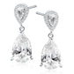 Sterling Silver Clear CZ Drop Earrings - Melchior Jewellery 