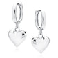 Sterling Silver Heart Hoop Earrings