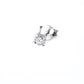 Sterling Silver Mens 3mm Round CZ Stud Single Earring